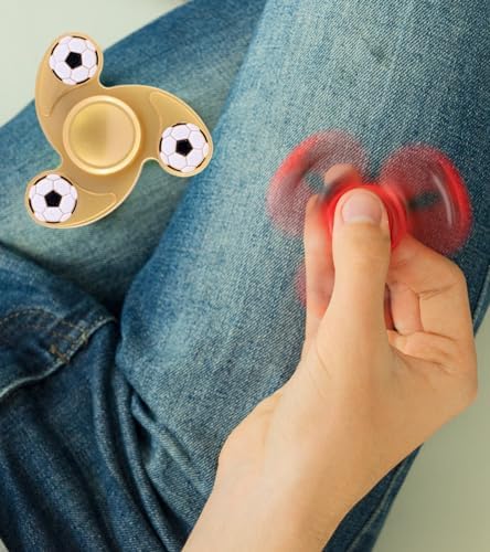 Premsons® Hand Spinner Desk Toy - High Speed Smooth Finger Spin Sensory Fidget Stress Relief Game Play for Kids & Adults - Birthday Party Gift - Metal - Gold 2