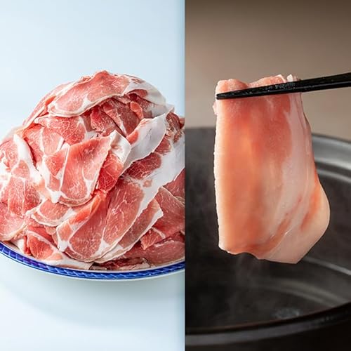 米平種豚場ふくふく黒豚の里 鹿児島黒豚しゃぶしゃぶ&うす切り肉セット 計1kg 国産 鹿児島県産 豚肉 ロース 肩ロース バラ 豚バラ 豚しゃぶ 薄切り スライス 小分け