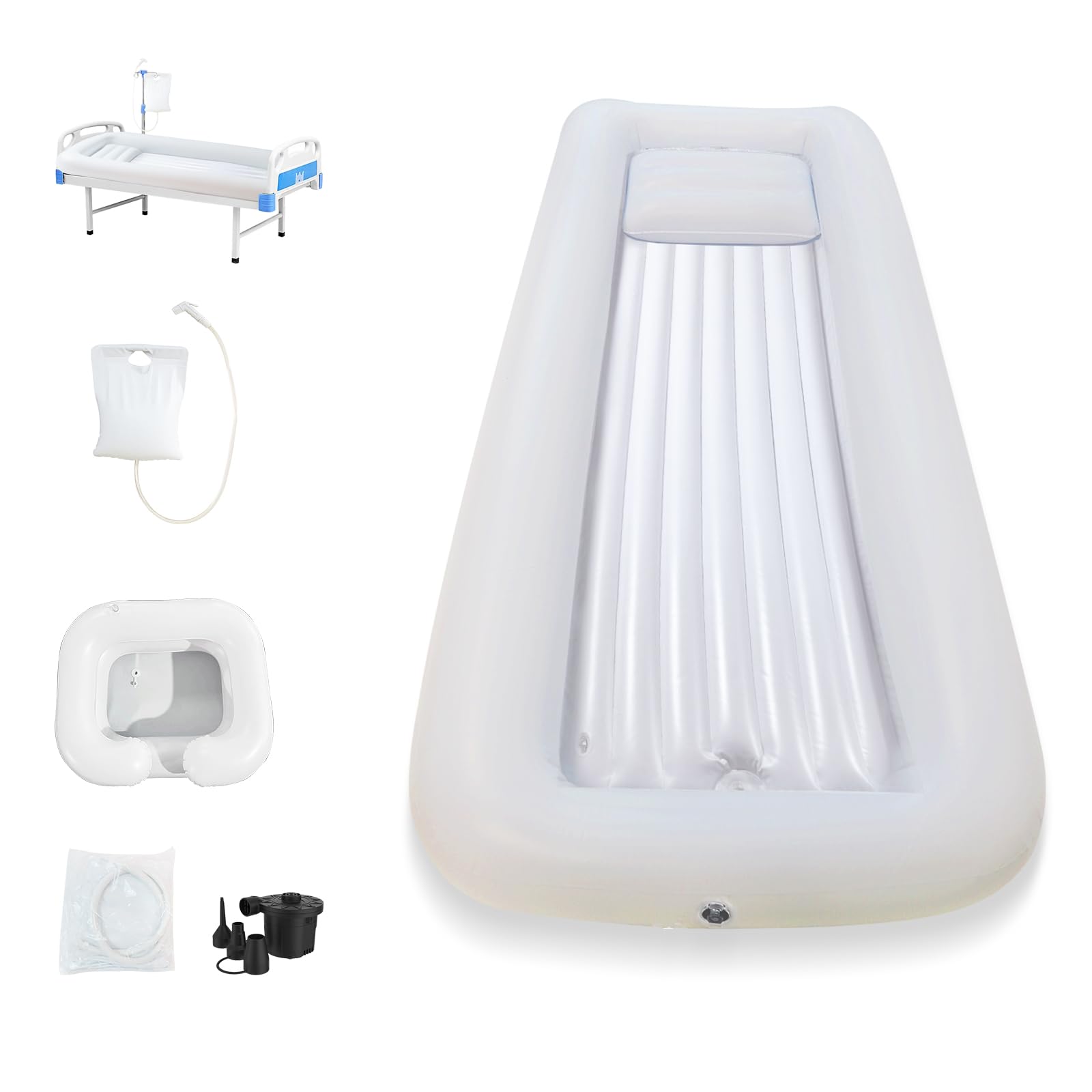Bedside Shower Bath Kit Inflatable Bed Bath Medical grade PVC Bedside Shower Bathtub Kit Bed Baths for the