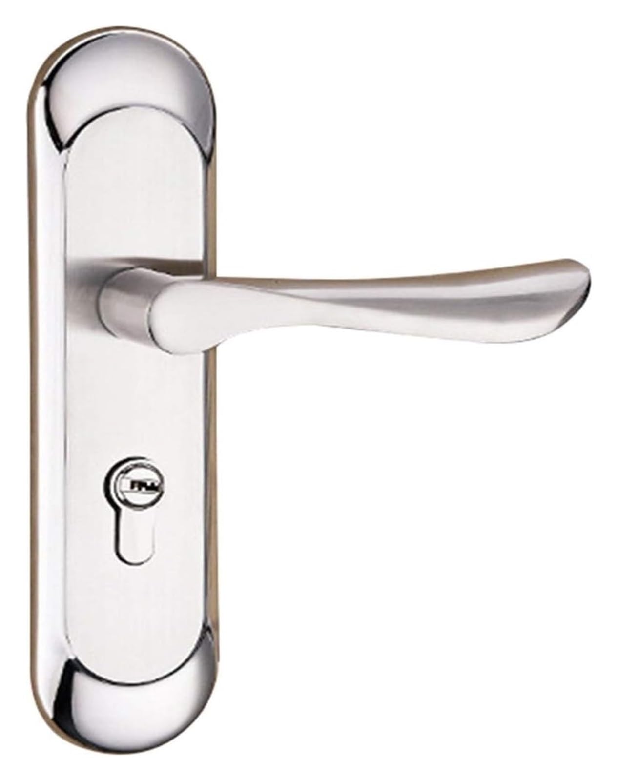 Poignée de porte et serrure européennes simples en acier inoxydable brossé durable