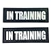 Albcorp Reflective In Training Patches with Hook Backing for Service Animal Vests /Harnesses Large (6 X 2) Inch