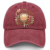 All I Needs is Coffee and A Rosary Hats for Mens Fashion Washed Distressed