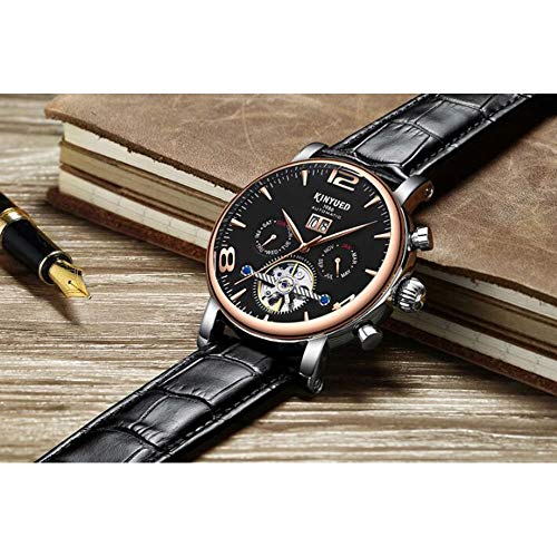Montre automatique LULI montre mécanique homme cuir cadran creux lisible