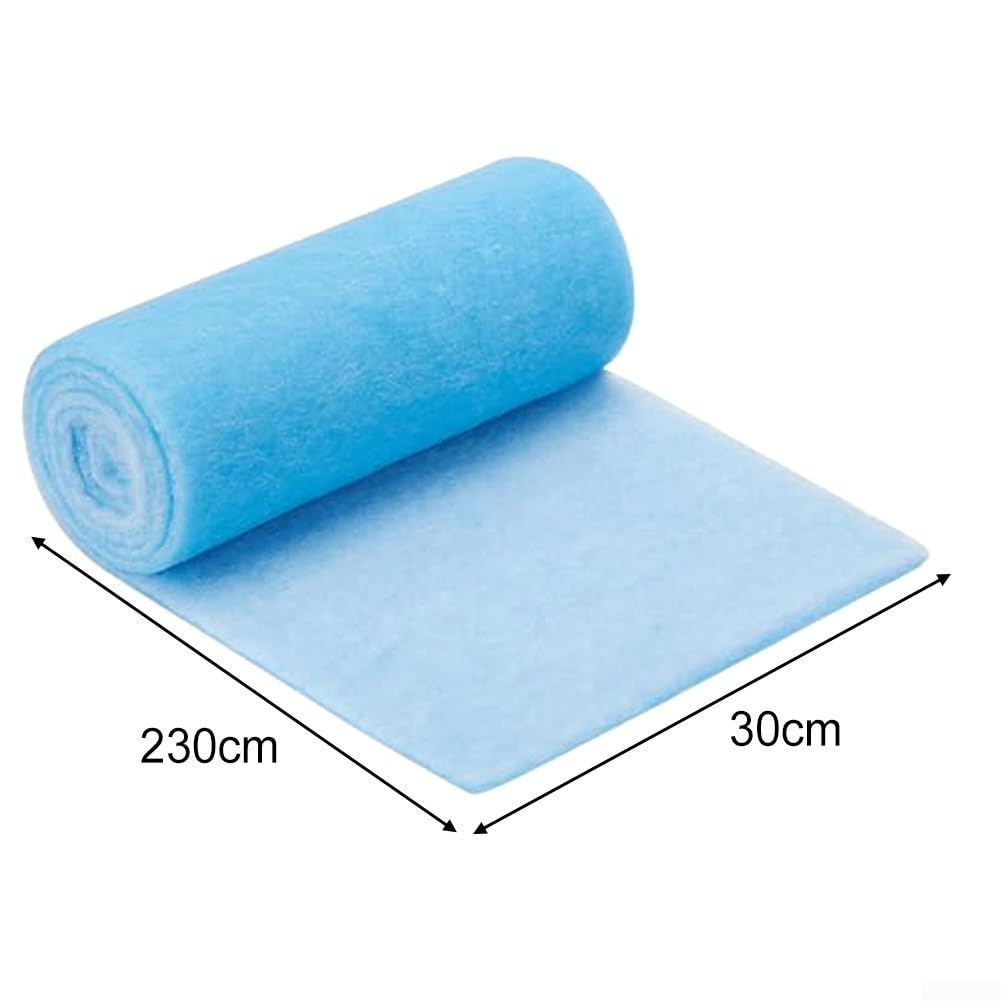 Almohadilla de filtro reutilizable Air Conditi1r de 230 x 30 cm, hoja de fibra de algodón cortable para rejillas de ventilación HVAC, purificadores y campanas extractoras, azul y blanco
