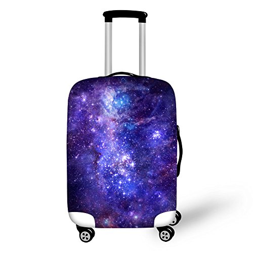 Travelling Luggage Cover Washable Suitcase Protector Anti-scratch Suitcase cover Colorful Luggage suitcase protective cover (L 26"-30" Cover) Galaxy
