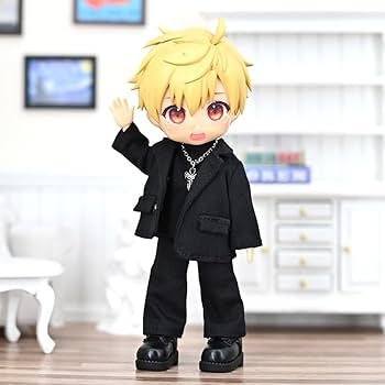 ディーラー様製 オビツ11 ブラックコーデセット Amazon | rakulifey オビツ11用衣装 スーツセット OB11サイズ服