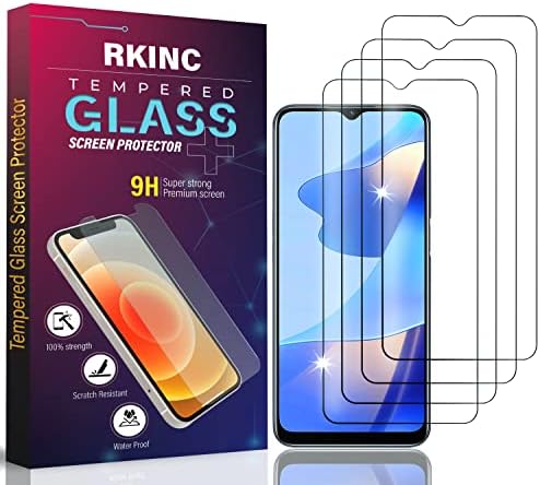 RKINC Screen Protector [4-Pack] for Samsung Galaxy A01 5.7-Inch, Tempered Glass Film Screen Protector, 0.33mm [LifetimeWarranty][Anti-Scratch][Anti-Shatter][Bubble-Free]