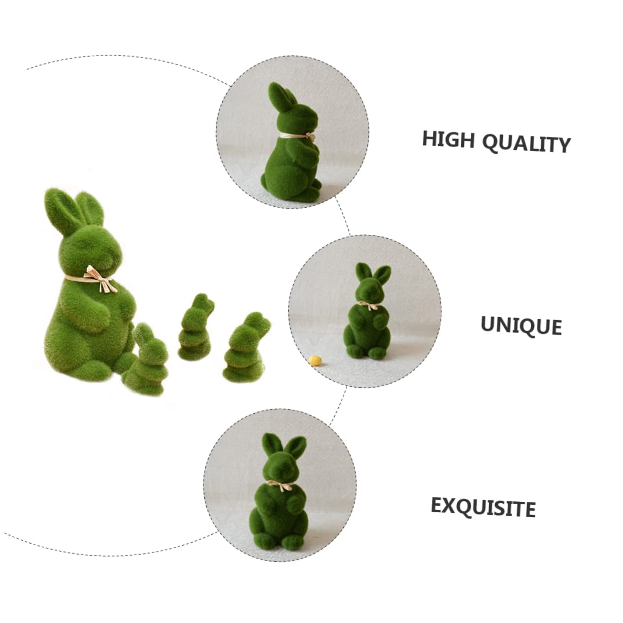 IMIKEYA 8 Pcs Lapin De Pâques Mousse Lapin Figurines Décor Floqué Mini Debout Figurine Accessoires Flocage Photo Ornement Peluche Faux Animal Enfant Mousse