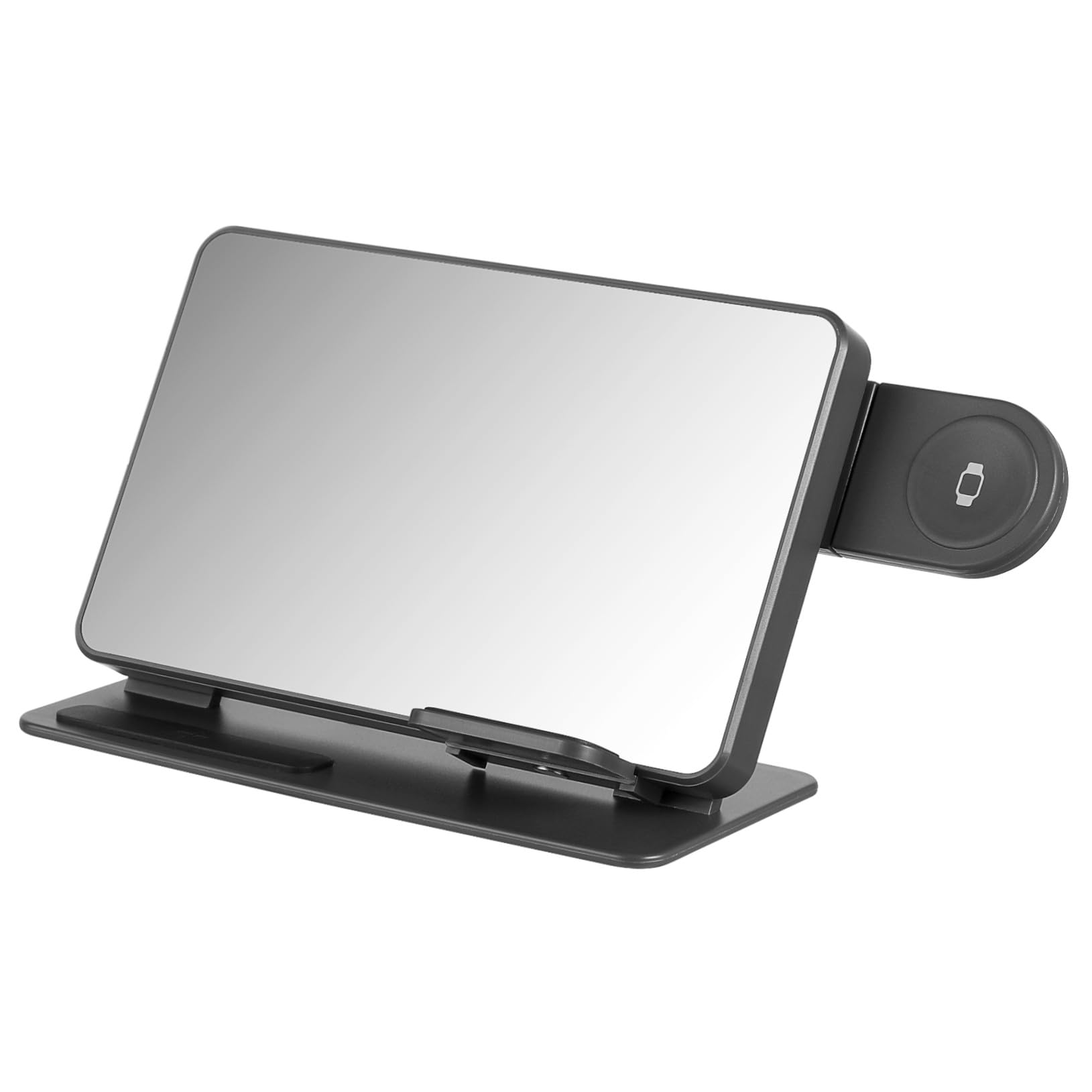 Station de Charge sans Fil Multifonction avec Réveil Numérique LED et Affichage Température Support Rapide Compatible pour Téléphone Montre Connectée et Écouteurs Bureau et Maison