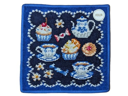 (フェイラー)FEILER スウィートトリート ハンカチ 25cm×25cm ネイビー/青 フェイラージャパン SWEET TREATのサムネイル