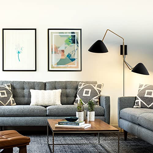 Modern Plug In Wall Sconces, 2-Lghts Black And Brass Swing Arm Plug-In Wall Lights For Bedroom Living Room #TOP4