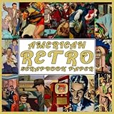  American Retro Scrapbook Paper: 36 Patterned Double-sided Sheets. 8.5\