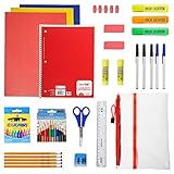 50 Piece Pack Bulk School Supplies Kit for Students, Teachers, Back to School Drives - Wholesale...