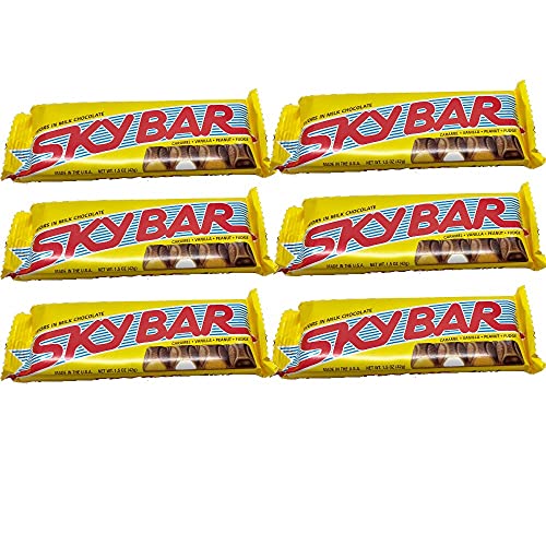 Sky Bar Pack of 6 1.5 oz Bars Nostalgic Candy Bar Multi pack 6-pack - Thumbnail 2