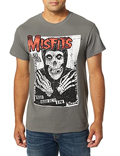 FEA Merchandising Men's Misfits All Ages Skeleton T-Shirt, Charcoal, Small