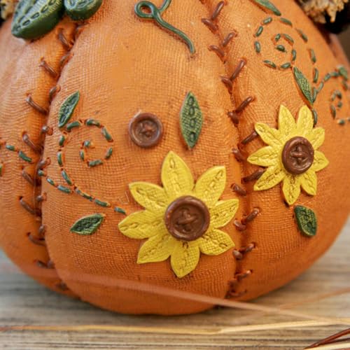Decoración de calabazas artificiales que soluciona la ornamentación de otoño 8