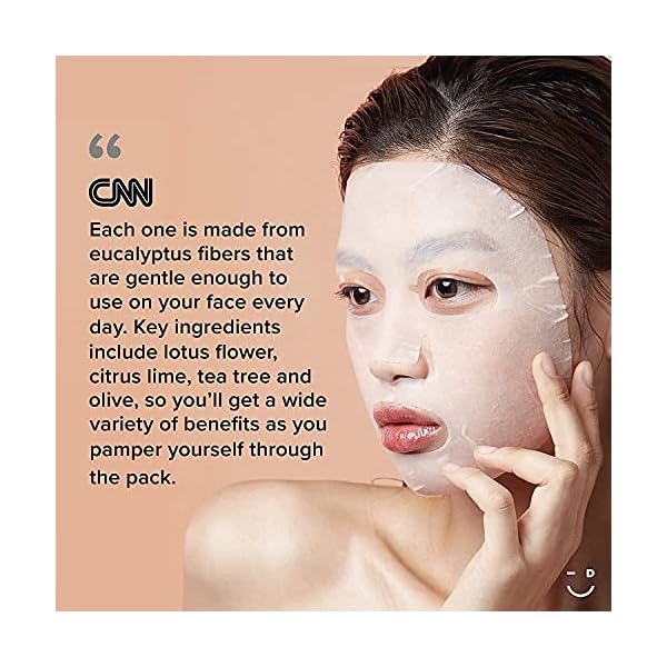 I DEW CARE Korean Glass Skin Sheet Mask 14 Variety Pack | Face Mask Skincare Pack For Perfect Skin Care Routine, 2 Week Care Intense Skincare Makeover with Collagen, Overnight, Tea Tree Oil, 14 Count