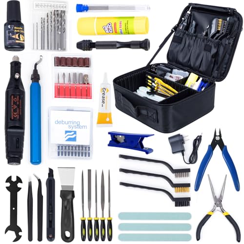 3D Printing Tool Set with Bag – 3D Printer Tools Features a deburring Tool,Surface Smoothing,and Scraper for Model cleanup,Wire Cutter,and Precise Drilling.