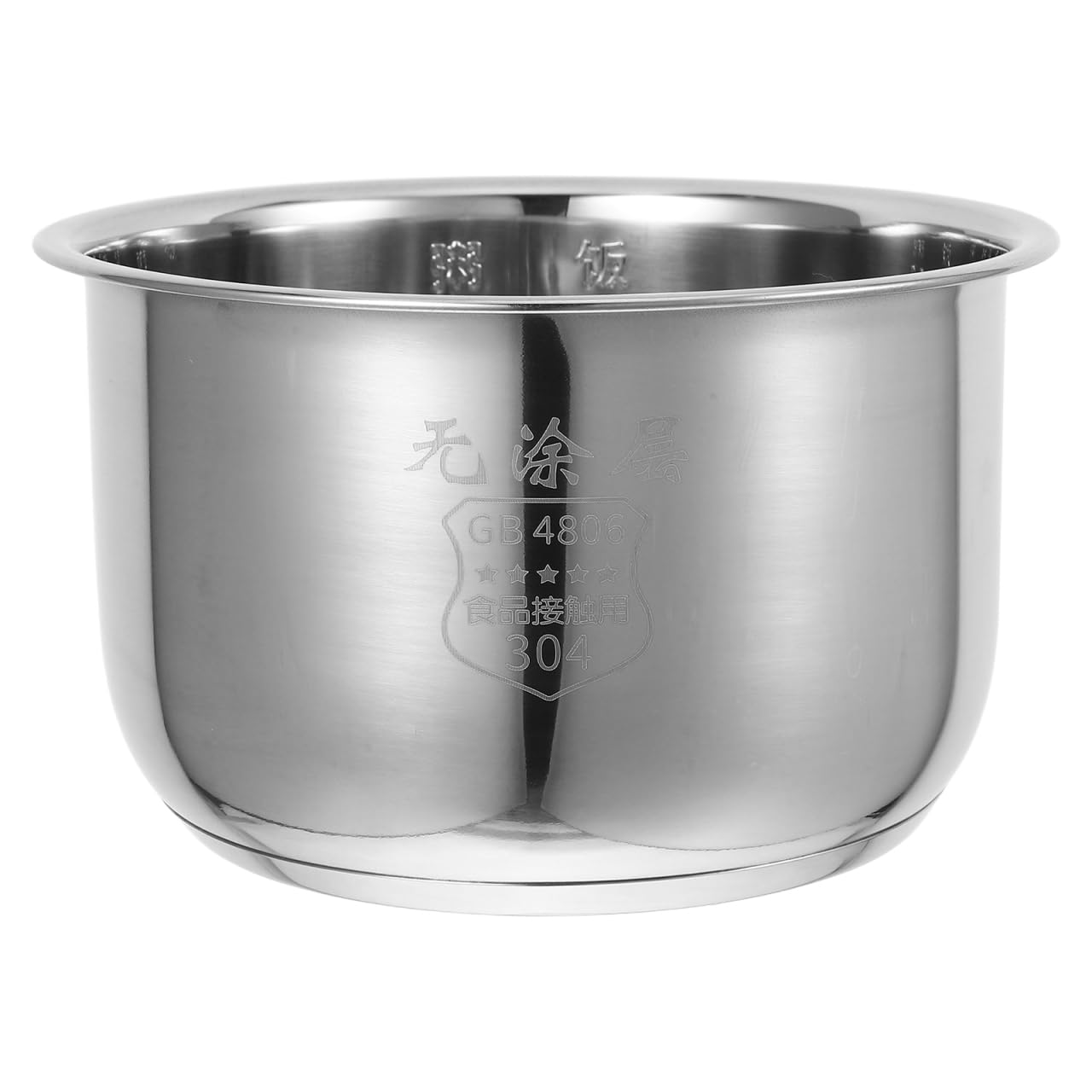 ABOOFAN Pentola interna di ricambio per cuociriso elettrico, 1,6 l, in acciaio inox, rivestimento antiaderente, sicuro, facile da pulire, distribuzione uniforme del calore, accessori compatibili