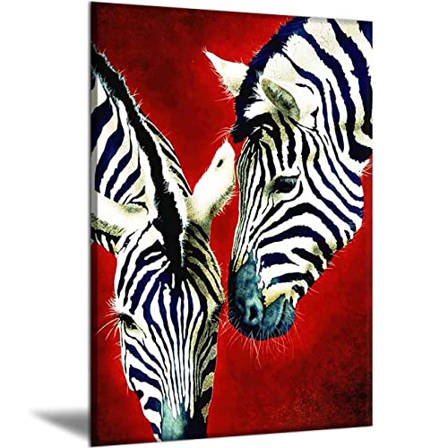 Canvas Wall Art Colorful Zebra Framed Oil Paintings On Canvas Wall Art Abstract Art Canvas Paintings Wall Art Hand Paint Wall Decor For Bedroom Living Room Home Wall Decorations 12X18Inch #TOP21