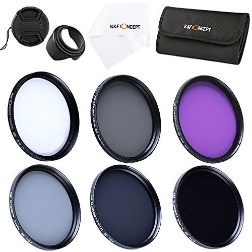 K&F Concept 6pcs 49mm Slim UV Slim CPL Slim FLD ND2 ND4 ND8