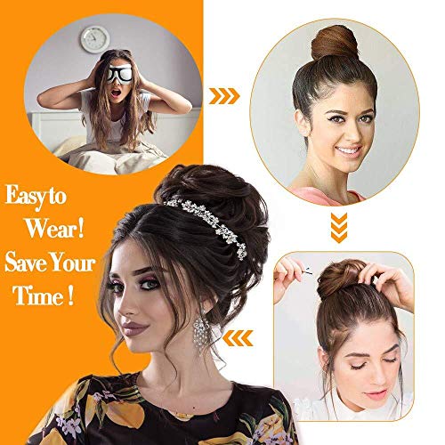 Morica 1Pcs Messy Hair Bun Hair Scrunchies Extension Curly Wavy Messy Synthetic Chignon For Women Updo Hairpiece #TOP6