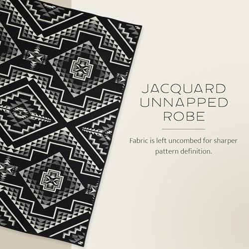 Image of Pendleton Jacquard Unnapped Twin Blanket, 64 x 80 in, Heirloom Virgin Wool