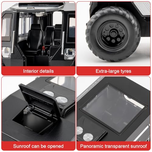 Vehículo todoterreno Sherp 1:24 modelo a escala metal negro miniatura 7