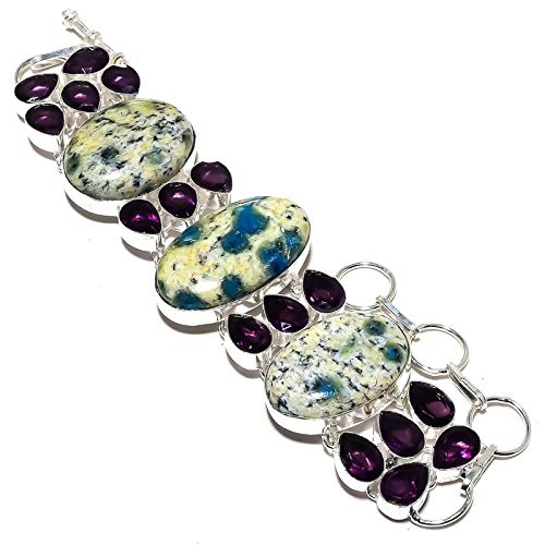 Bracelet améthyste du Brésil et agate grise pour sublimer vos tenues