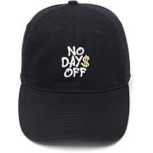 No Days Off Embroidered Mens Baseball Cap Cotton Washed Baseball Hat