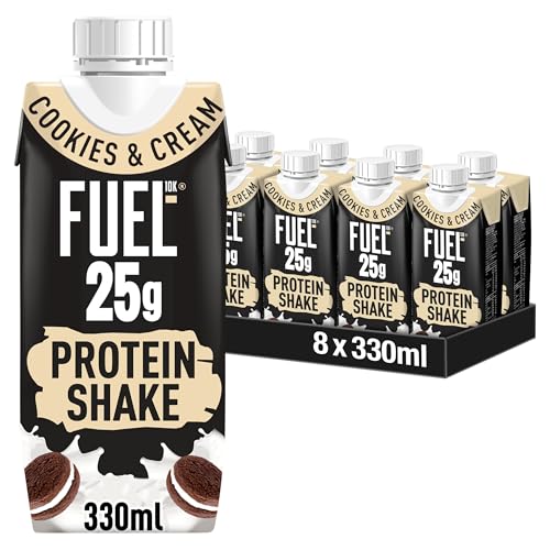FUEL10K Cookies & Cream High Protein Shake 330 ml (8-Pack)