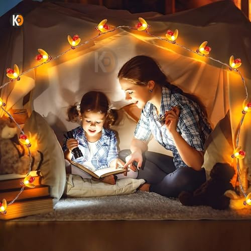 Image of K D Honey Bee String Fairy Lights -Yellow | 16 LED Honee Bee led Light with Plug | 7.5 ft Length | Waterproof Decor Lights for Diwali /Cafe /Home for Indoor & Outdoor (Honey bee Yellow)