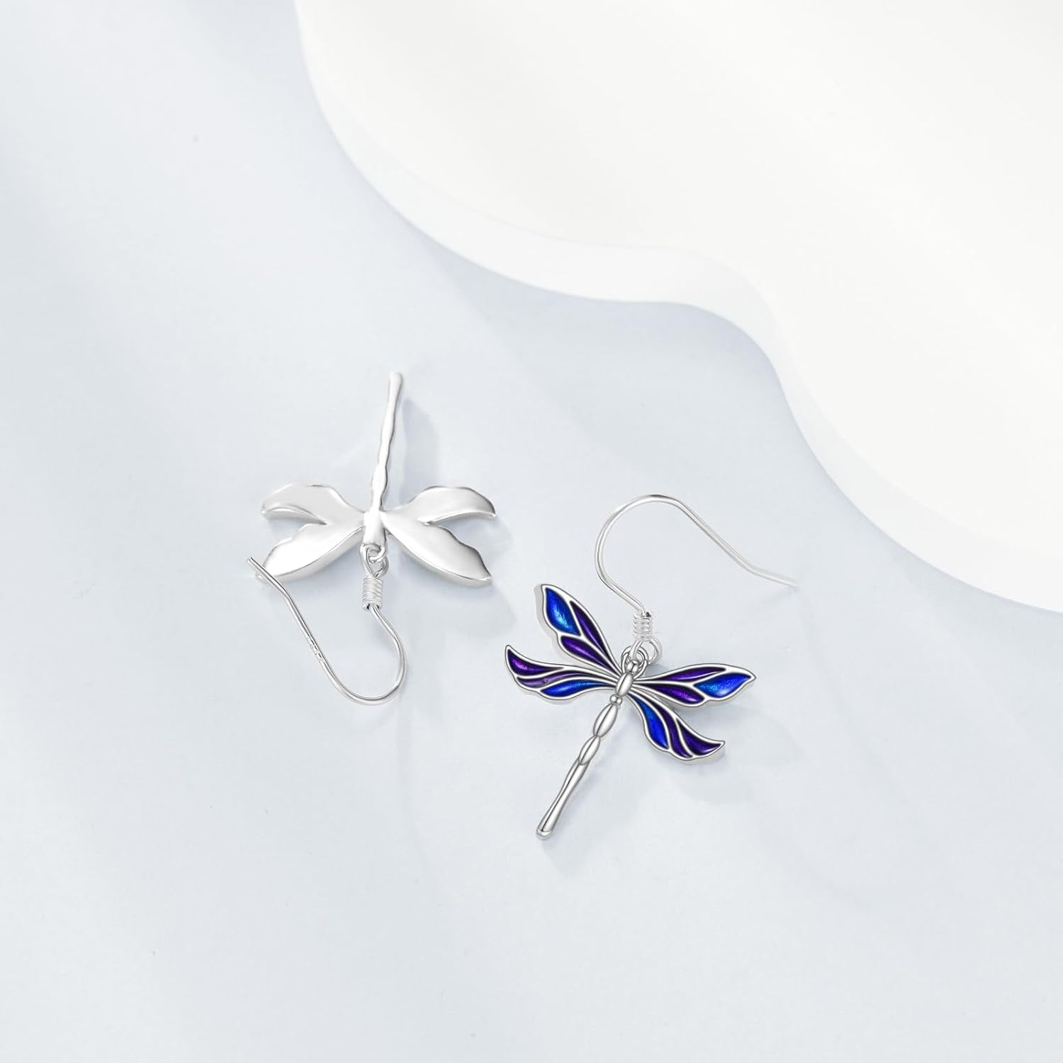 Dragonfly Earrings for Women 925 Sterling Silver Dragonfly Dangle Earrings Jewelry Gifts - Image 2