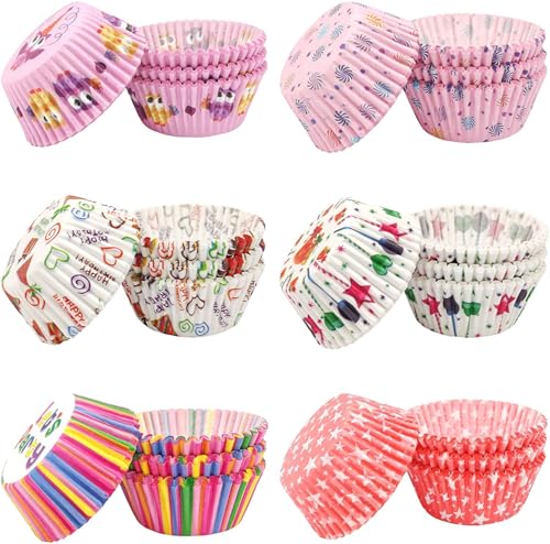 Image of 100 PCS Paper Cake Cup Liners Baking Cupcake Muffin Cases Wedding Party One Color Random Send