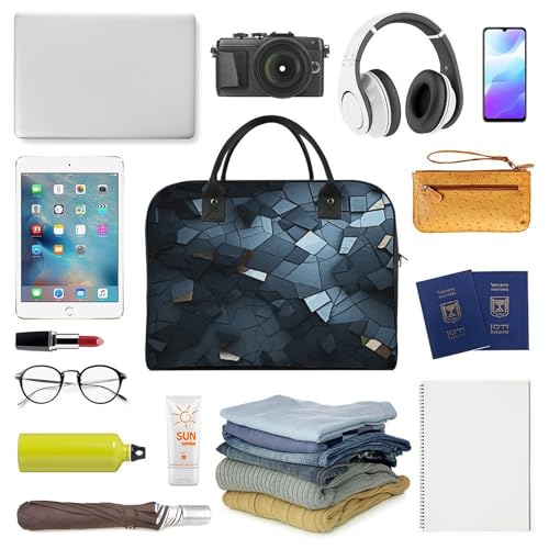 Bolso maletín gris mosaico para laptop miniatura 5