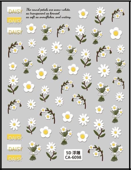 Nail It! 5D Self-Adhesive Nail Art Stickers - Daisy 6098-picture-33