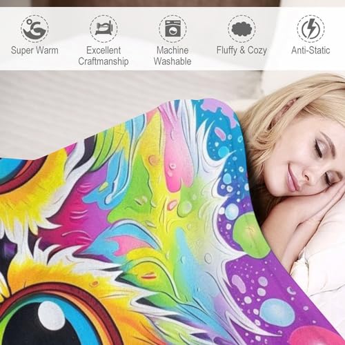 Couverture polaire flannel hibou thermique et extra douce pour lit - 4