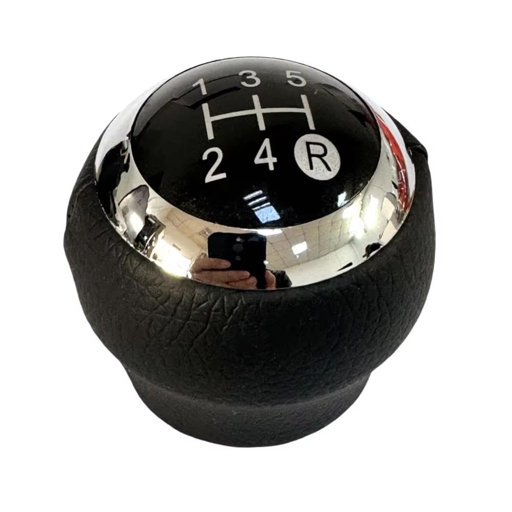 YDXHERTA for Toyota for Corolla for Verso for Auris for Aygo Rav4 for Avensis for Yaris Leather Gear Shift Knob Manual 5 6 Speed Auto Parts(Black 5 Speed)
