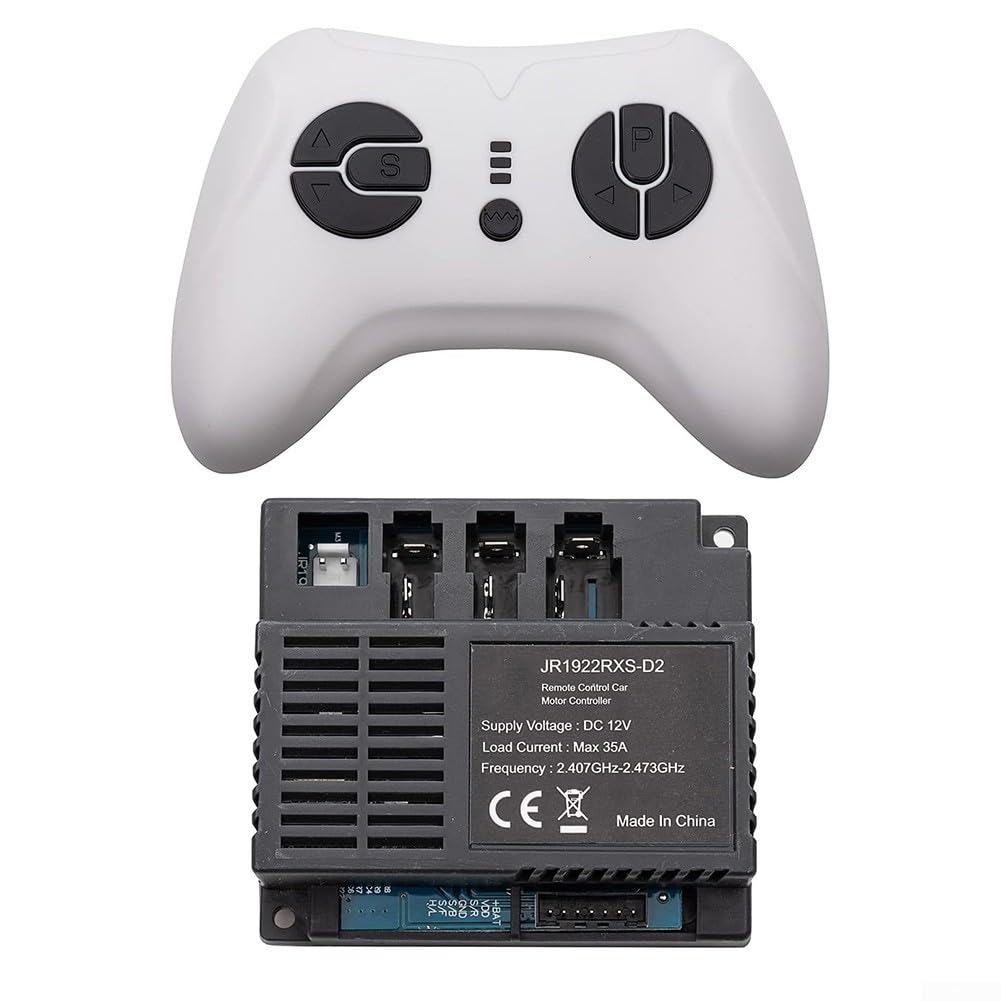 Elchuiaby For JR1922RXS-D2 12V Electric Ride On Car Controller Set with Remote and Receiver for frequency Match Function(Full set)