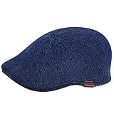  Kangol Indigo 507 - Gorra plana de algodón (talla S/54-55), color azul