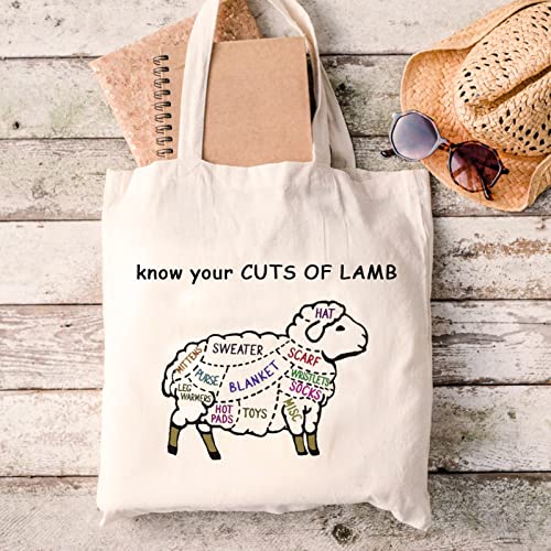 XYANFA Bolso Tote de Punto para Tejedora y Amante de Ovejas miniatura 3