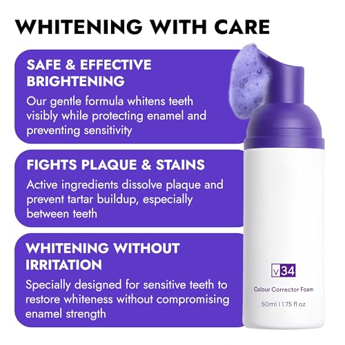 Image of Whitening Foam 50ml - Brightening White Teeth Colour Corrector for Whiter, Brighter Smile - Advanced Tooth Whitening Foam