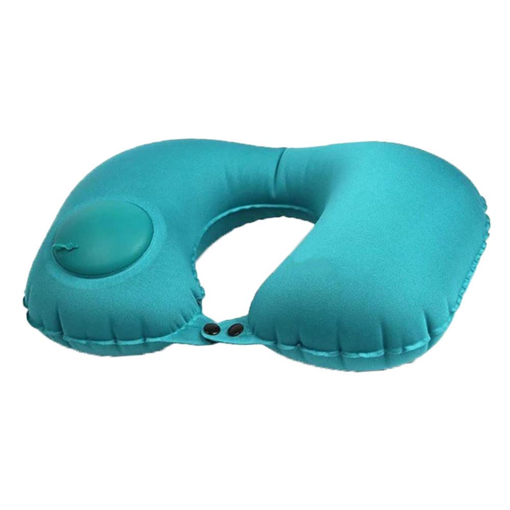 U-Shaped Neck Pillow Travel Pillow for Travel Travel Pillow Soft Velvet Inflatable Pillow for Office, Airplane, Home, Washable, Carry-on, Comfortable and Convenient (Peacock Green)-image-11