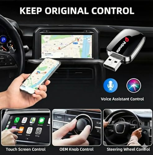 Image of Primate 2-in-1 Wireless Android Auto & CarPlay Adapter | Plug & Play | Convert Wired Auto to Wireless | 5GHz WiFi + Bluetooth | USB-A /C Support | Works with OEM Wired Systems