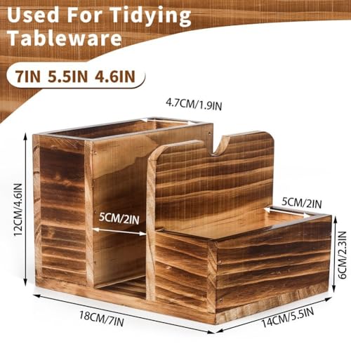 Rangement pour couverts en bois pour table style campagne - 5
