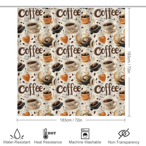 Juego textil de baño para evitar salpicaduras y decorar con cortina café y alfombras 3