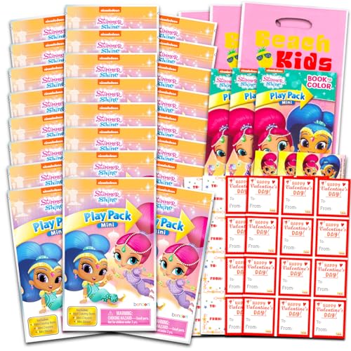 Livres d'activités Shimmer and Shine Nickelodeon pour cadeaux de Saint-Valentin et anniversaires