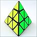 Pyramid Cube Speed Cube Glow in Dark Magic Speed Cube 3-D Brain Teasers IQ Puzzles for Kids and Adults (Black Background Sticker)
