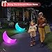Goallim Solar Floating Pool Lights Crescent Moon Pool Lights that Float Auto Glow in the Dark LED Pool Lights Floating, Color Changing Floating Pool Lights, IP68 Waterproof Inflatable Pool Lights-1PCS