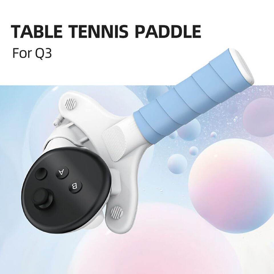 YEELAMKOK VR Game Controller White Table Tennis Paddle Grip VR Accessories Fit for Quest 3